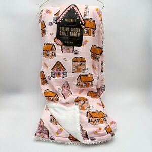 Halloween Gingerbread‎ House Dreamy Cotton Gauze Throw Blanket Reversible Plush